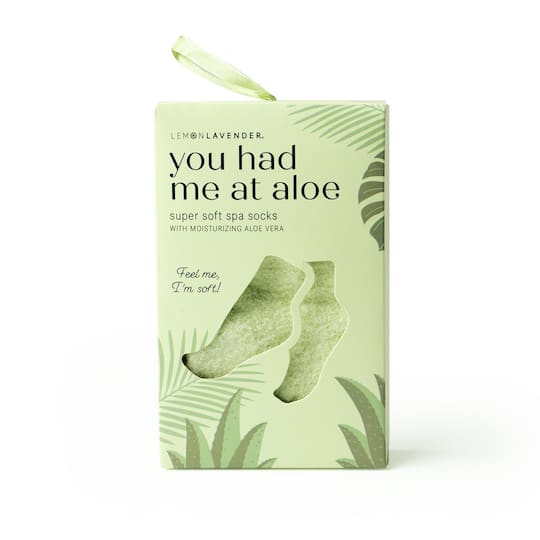 Assorted Lemon Lavender You Had Me at Aloe Super Soft Spa Socks, 1pc.